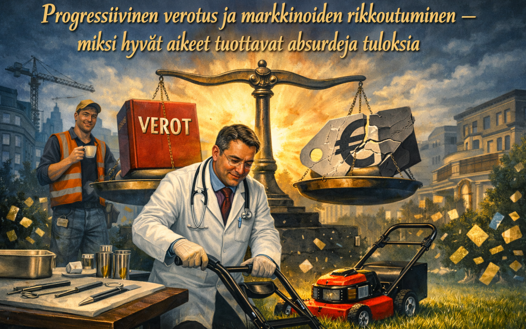 Progressiivinen verotus rikkoo markkinoita eli miksi hyvät aikeet tuottavat absurdeja tuloksia